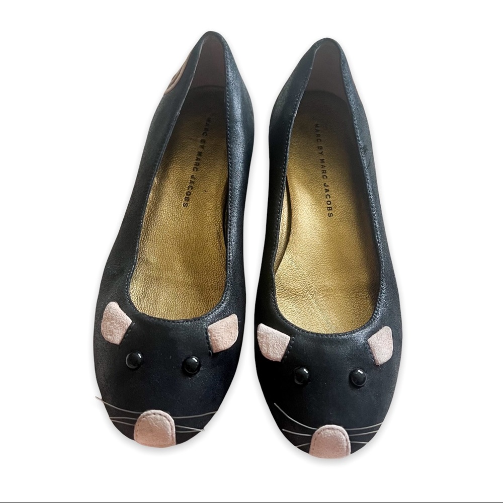 Mar By Marc Jacob’s Suede Mouse Whisker Flats Size 6.5